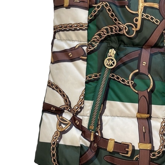 Michael Kors Puffer Vest Equestrian Print - Size XXS - Picture 5 of 14